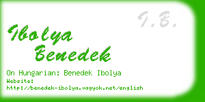 ibolya benedek business card
